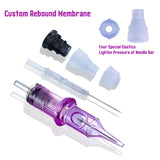 Big Wasp Purple Tattoo Needle Cartridges Curved Mags with Safety Membrane